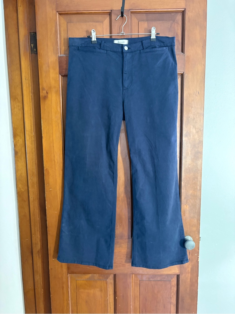 NWT Madewell The Wide-Leg Pant in Twill Size 32 Midnight Navy